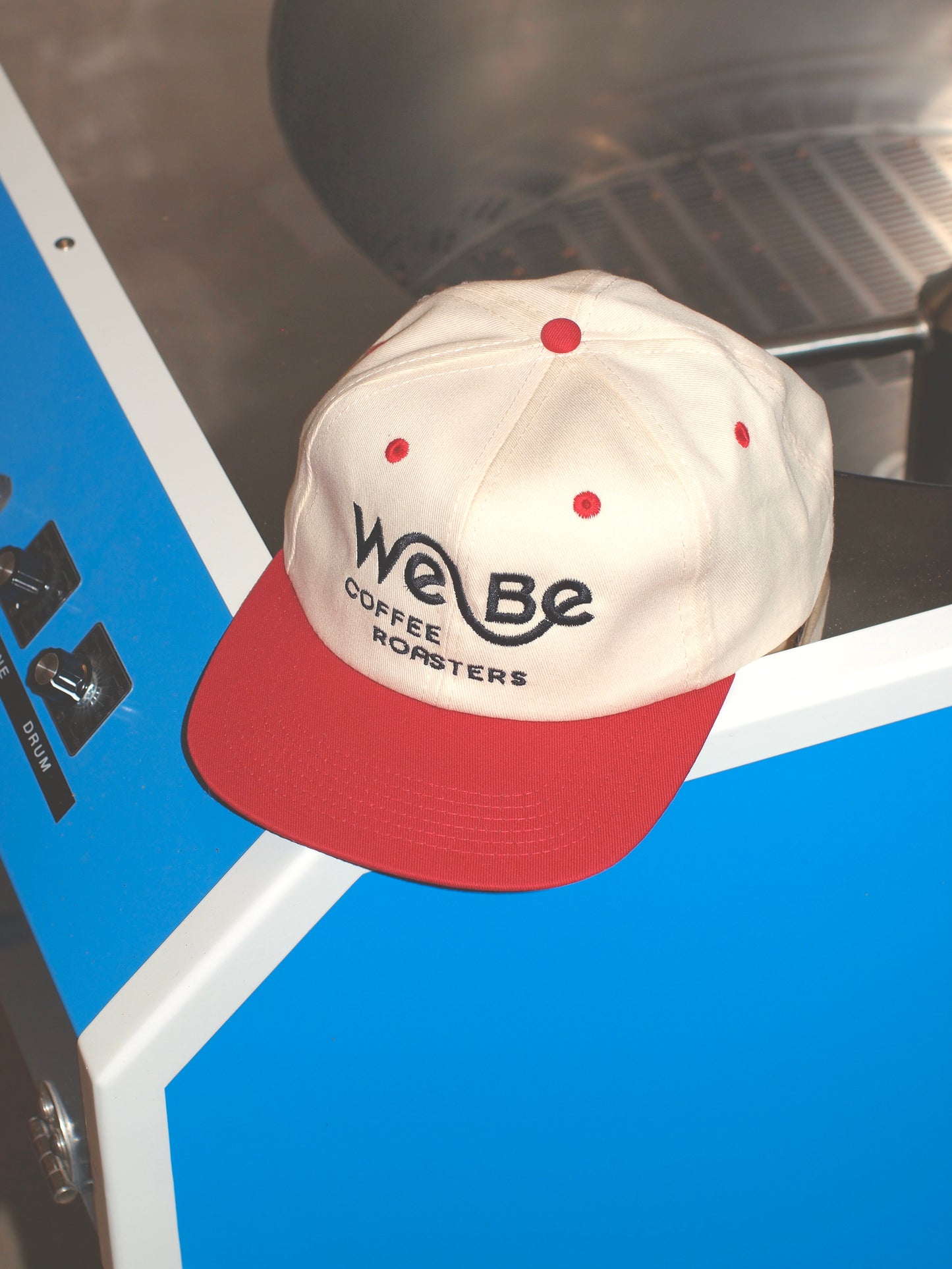 WeBe Red and Tan Canvas Snap-Back