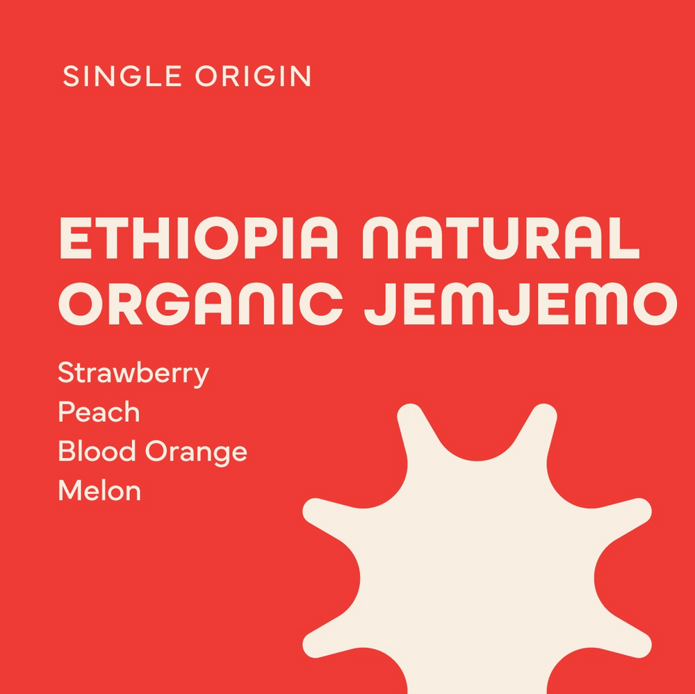 Single Origin Whole Bean Coffee - Ethiopia Natural Organic Jemjemo